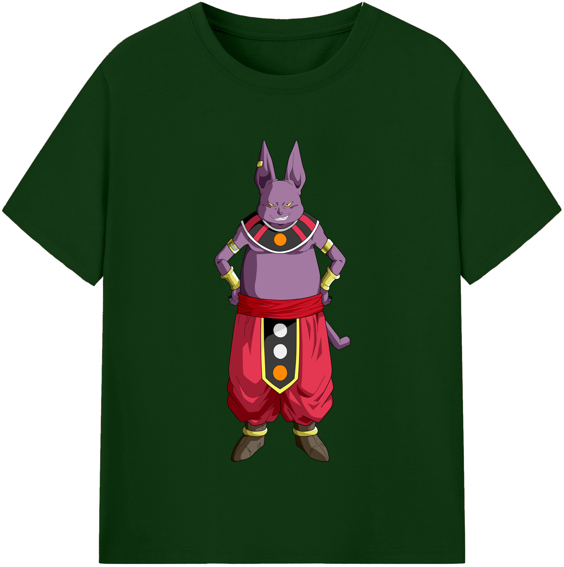 （画像用） ドラゴンボール シャンパ DRAGON BALL Champa 綿100％半袖Tシャツ（フロントプリント）